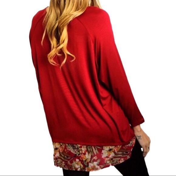 NEW Autumn Raglan Floral Top - Picture 2 of 3